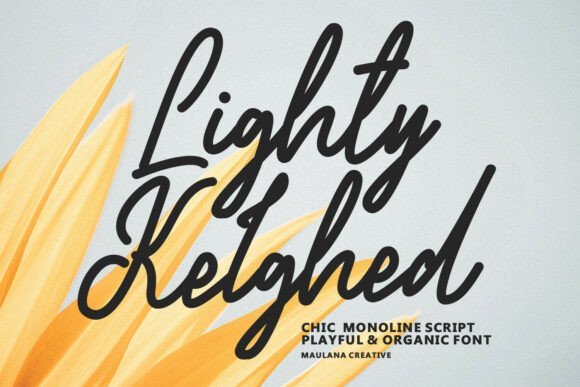 Lighty Kelghed Font - Featured Image