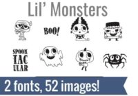 Lil' Monsters Dingbats Font - Featured Image