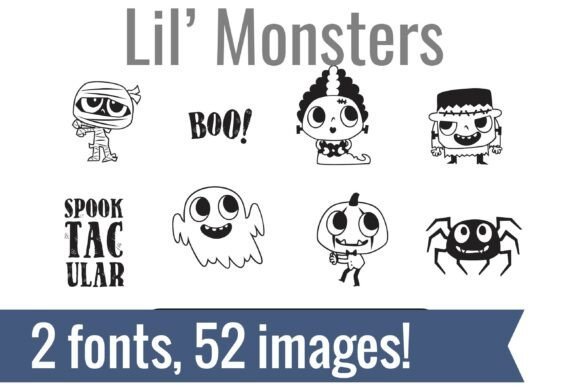 Lil' Monsters Dingbats Font - Featured Image