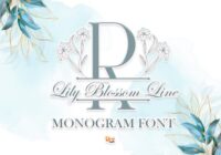 Lily Blossom Line Font - Featured Image