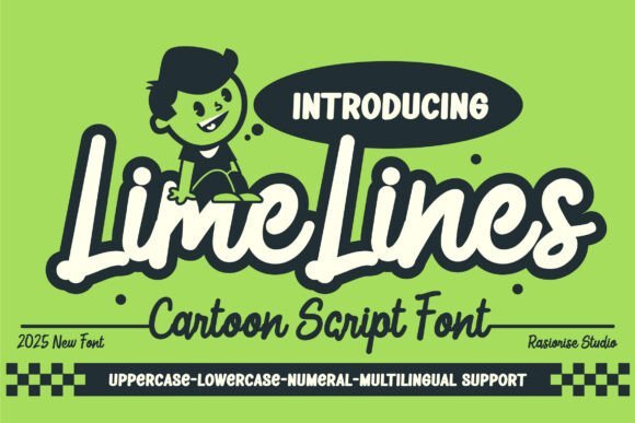 Lime Lines Font - Featured Image