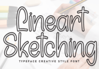 Lineart Sketching Font - Featured Image