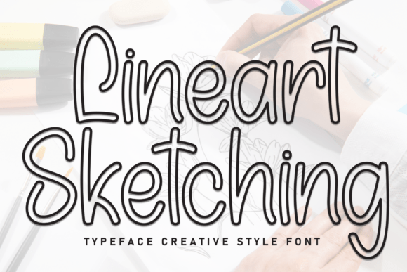 Lineart Sketching Font - Featured Image