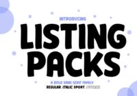 Listing Packs Font - Featured Image