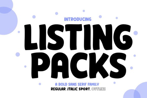 Listing Packs Font - Featured Image