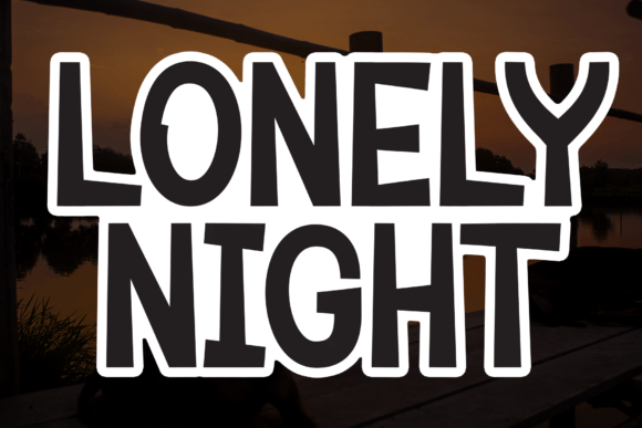Lonely Night Font - Featured Image