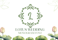 Lotus Wedding Monogram Font - Featured Image