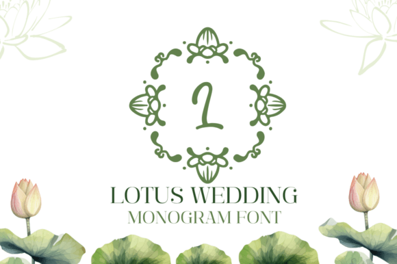 Lotus Wedding Monogram Font - Featured Image