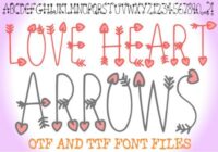 Love Heart Arrows Font - Featured Image