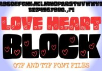 Love Heart Block Font - Featured Image