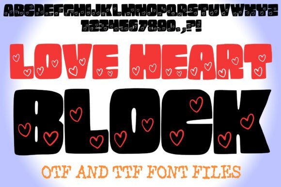 Love Heart Block Font - Featured Image