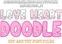 Love Heart Doodle Font - Featured Image