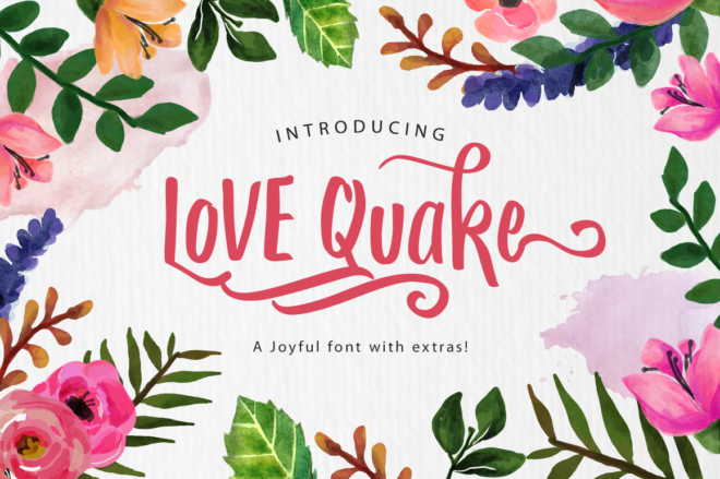 Love Quake Font - Featured Image