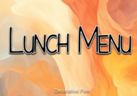 Lunch Menu Font - Featured Image