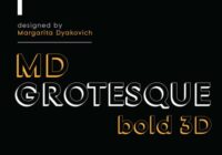 MD Grotesque Bold 3D Font - Featured Image