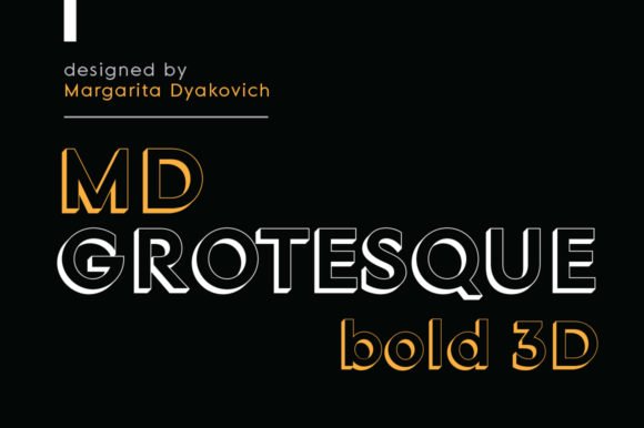 MD Grotesque Bold 3D Font - Featured Image