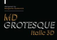 MD Grotesque Italic 3D Font - Featured Image