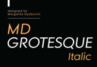 MD Grotesque Italic Font - Featured Image