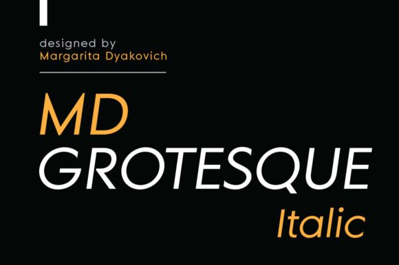 MD Grotesque Italic Font - Featured Image