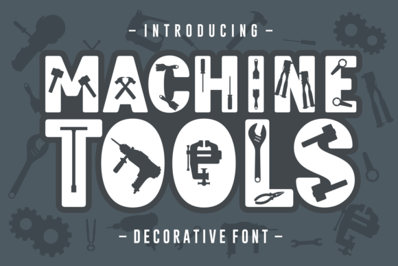 Machine Tools Font - Featured Image