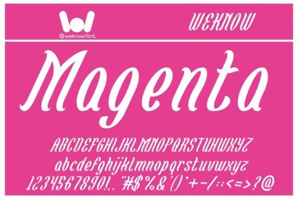 Magenta Flower Font - Featured Image