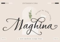 Maghina Sript Font - Featured Image