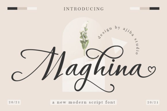Maghina Sript Font - Featured Image