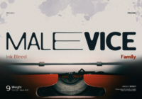 Malevice Inkbleed Font - Featured Image