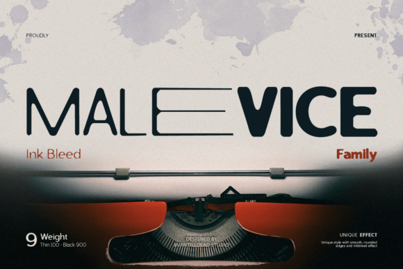 Malevice Inkbleed Font - Featured Image
