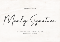 Manly Signature Font - Featured Image