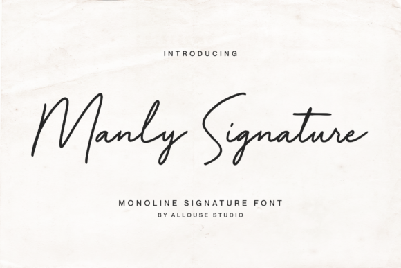 Manly Signature Font - Featured Image