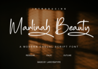 Marlinah Beauty Font - Featured Image
