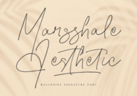 Marsshale Aesthetic Font - Featured Image