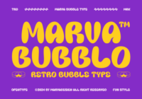 Marva Bubblo Font - Featured Image