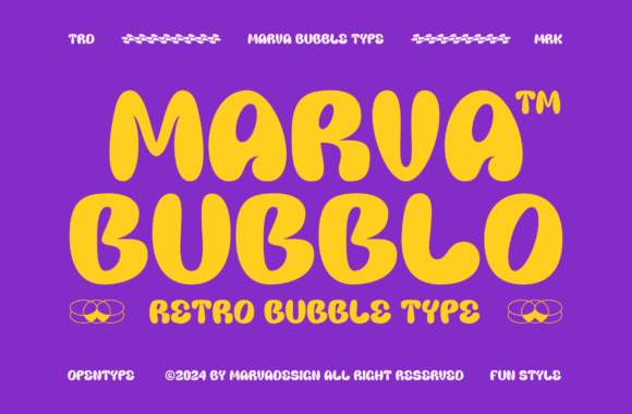 Marva Bubblo Font - Featured Image
