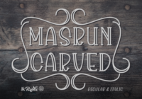 Masrun Carved Font - Featured Image