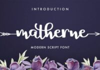 Matherne Script Font - Featured Image
