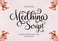 Medhina Script Font - Featured Image