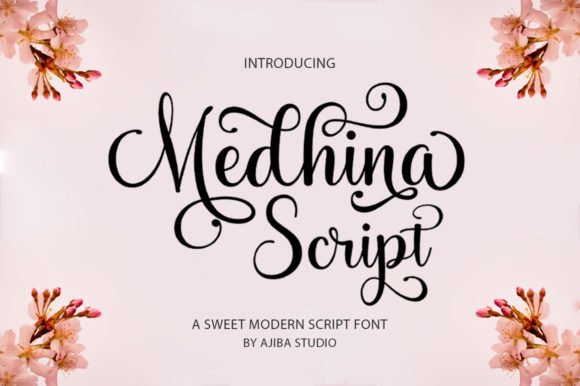 Medhina Script Font - Featured Image