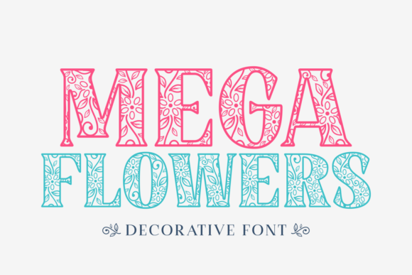 Mega Flowers Font - Featured Image