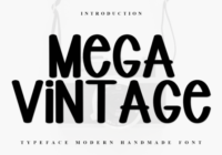 Mega Vintage Font - Featured Image