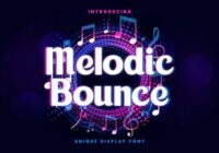 Melodic Bounce Font - Featured Image
