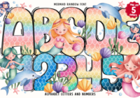 Mermaid Rainbow Font - Featured Image