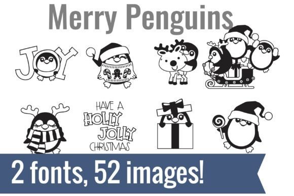 Merry Penguins Dingbats Font - Featured Image