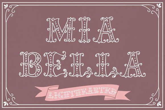 Mia Bella Lighthearted Font - Featured Image