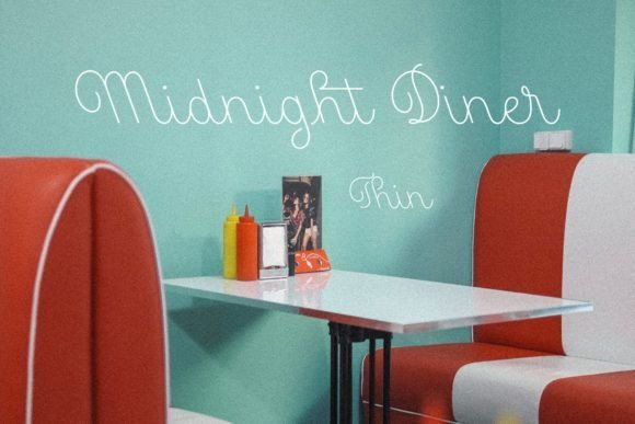 Midnight Diner Thin Font - Featured Image