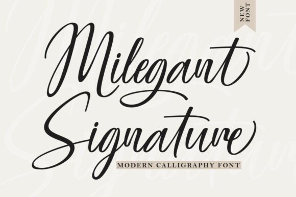 Milegant Signature Font - Featured Image
