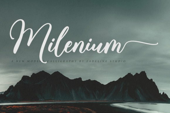 Milenium Script Font - Featured Image