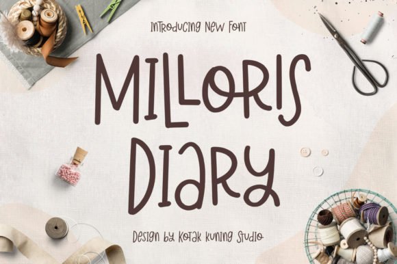Milloris Diary Font - Featured Image