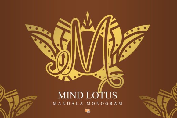 Mind Lotus Lotus Mandala Monogram Font - Featured Image